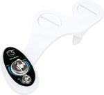 White and black Boss Bidet Luxury bidet toilet seat attachment with dual nozzles and control dial